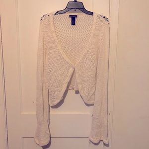 Plus Size 22/24 Lane Bryant Soft Cream Cardigan